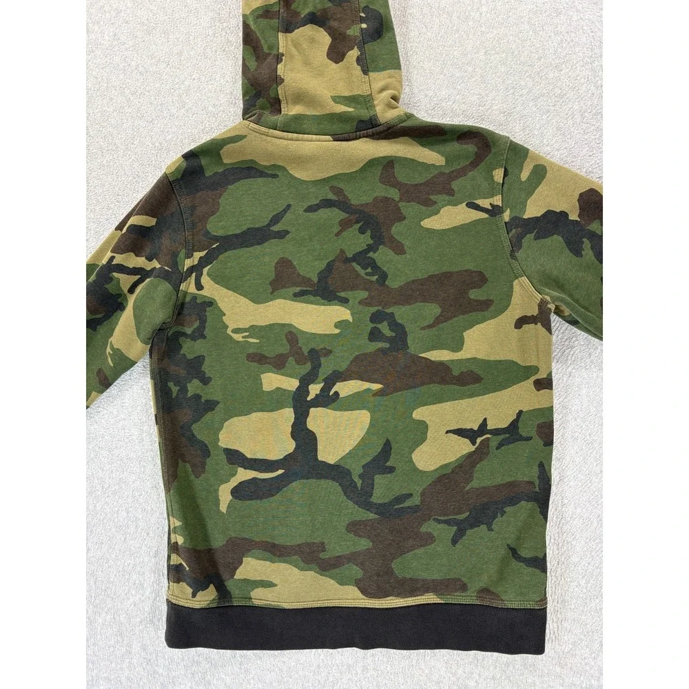 Nike Camouflage Midweight Hoodie Sweatshirt (Men's Medium) Green